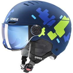 KASK UVEX ROCKET jr VISOR  2026/2027 BLUE-PUZZLE-MATT