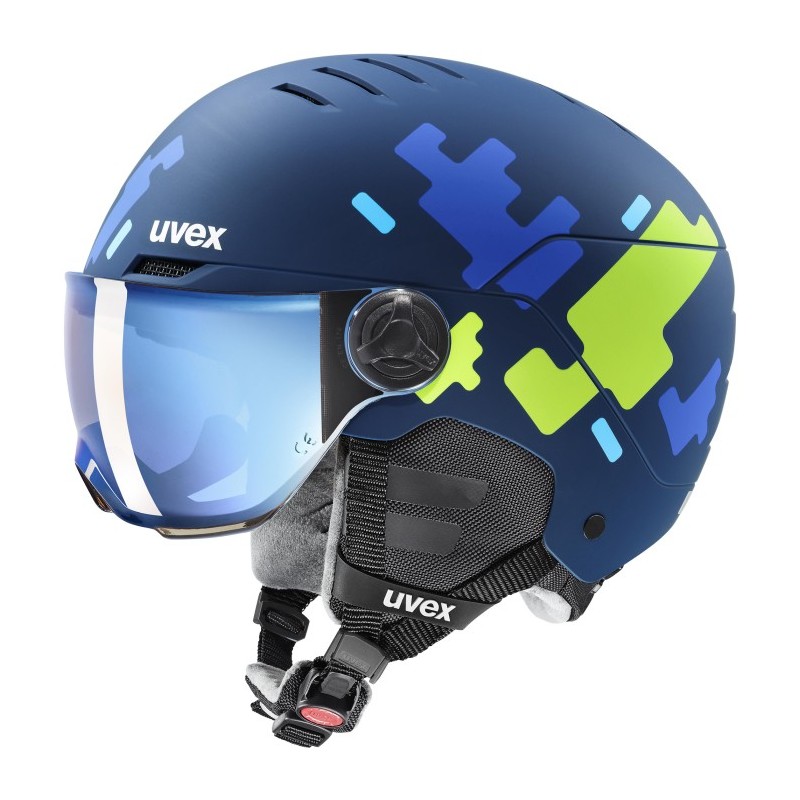 KASK UVEX ROCKET jr VISOR  2026/2027 BLUE-PUZZLE-MATT